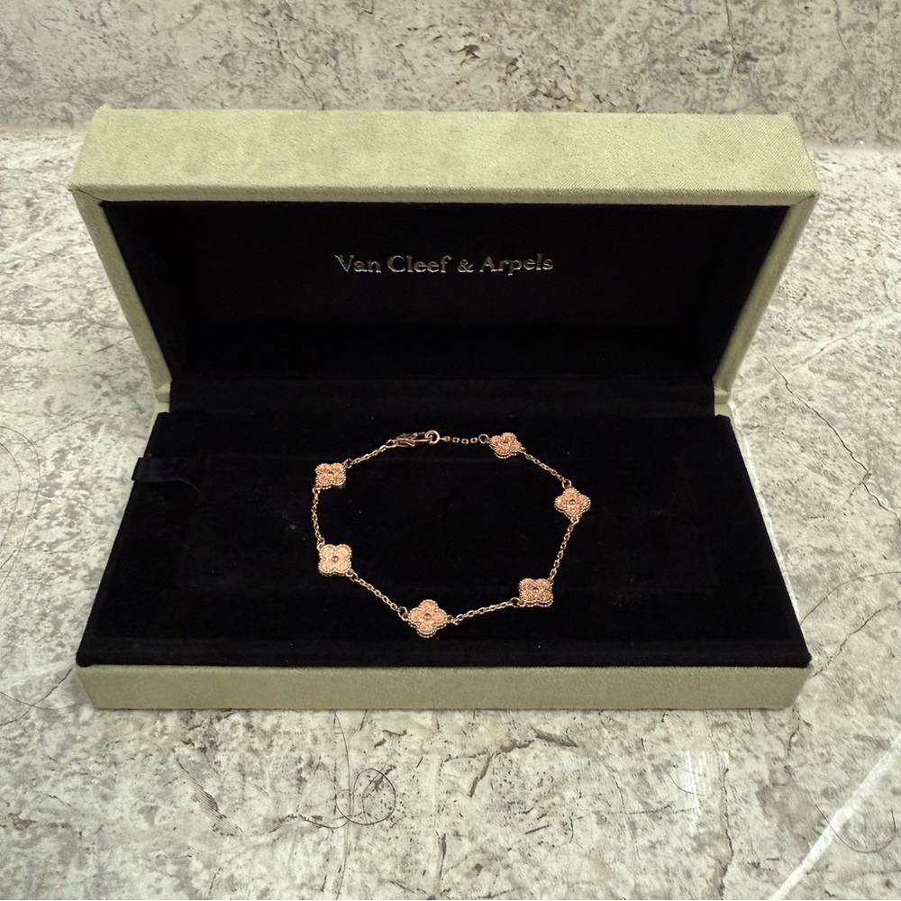 VCA mini clover Rose Gold Bracelet